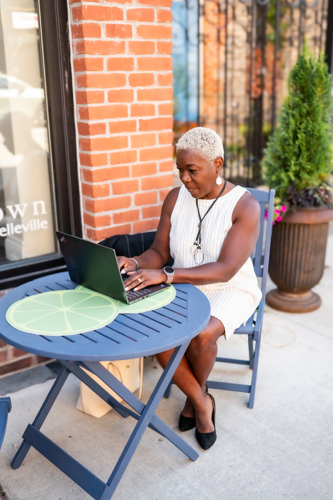 Aileen M. Edwards working
